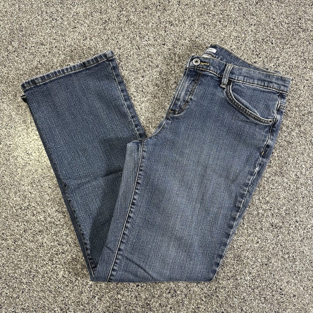 Liz Claiborne Jeans Womens 12 Regular‎ 32x30 Mid Rise Straight Stretch Denim